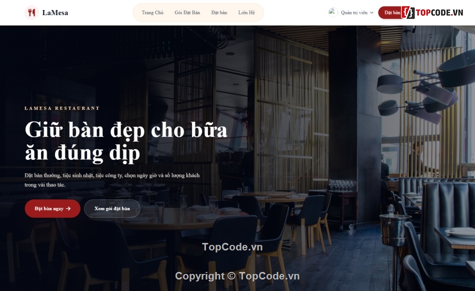web đặt hàng,website nhà hàng,nhà hàng